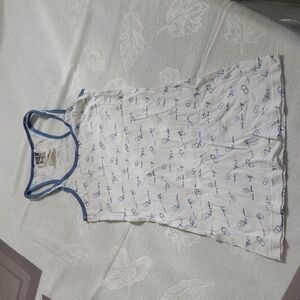 Ruehl No.925 Greenwich St. New York, NY blue and white tank top XS